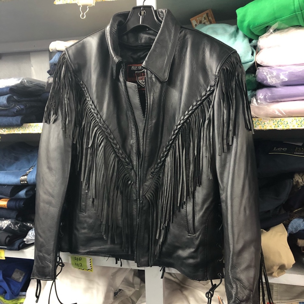 Interstate leather jean jacket